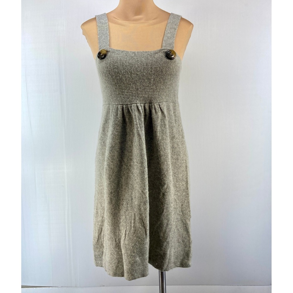 VTG Old Navy Gray Wool Alpaca Knit Sweater Jumper Mini Dress Womens Medium